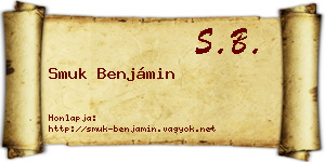 Smuk Benjámin névjegykártya